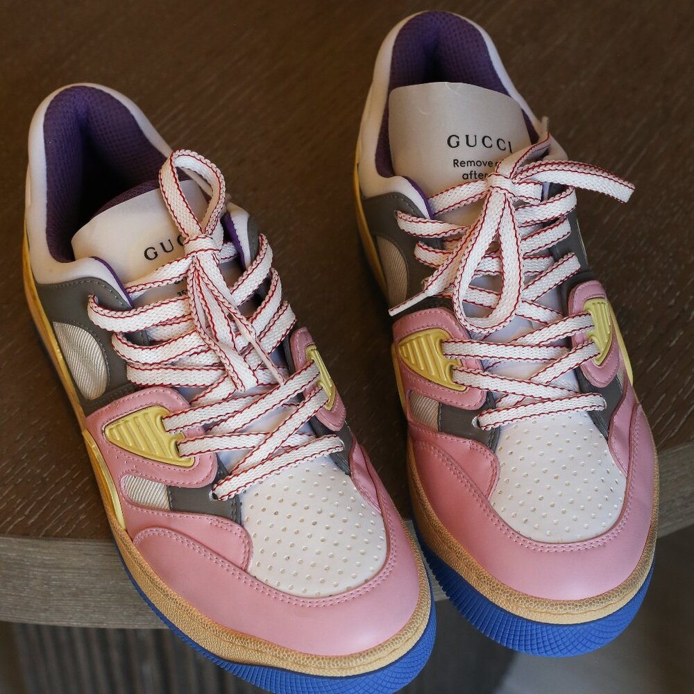 Women’s Multi-Color Gucci Basket Sneaker - Picture 5 of 13